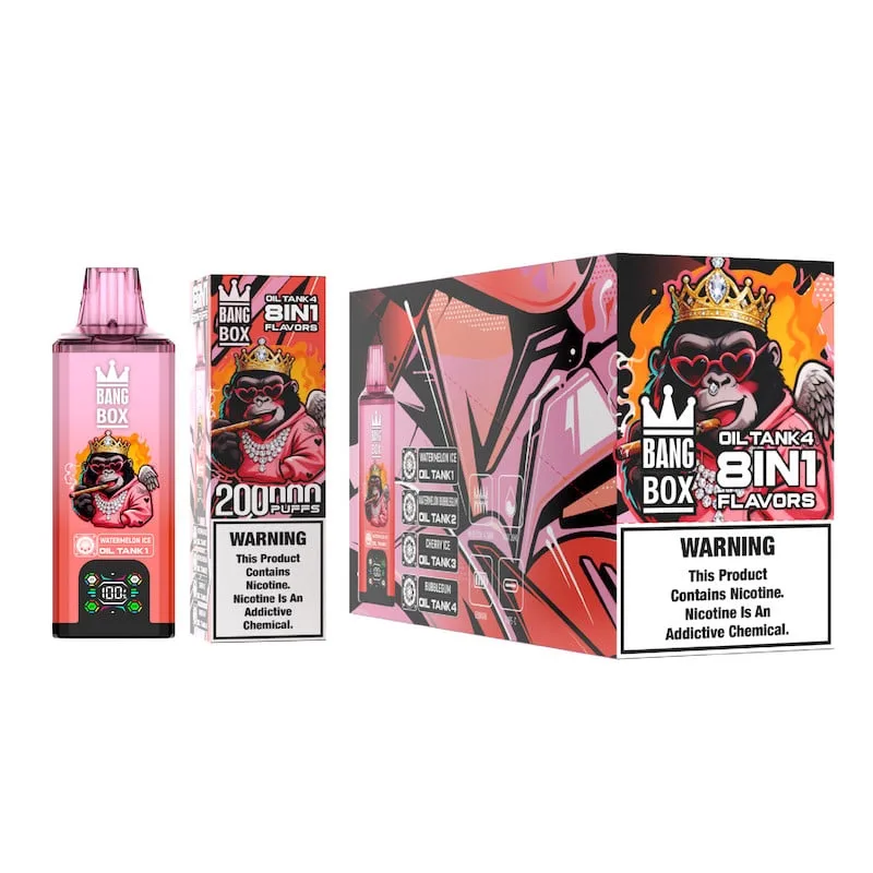 BANG BOX 200K Disposable Vape Wholesale | 200000 Puffs | 40mL Prefilled (2%/5% Nicotine) 8 Flavors