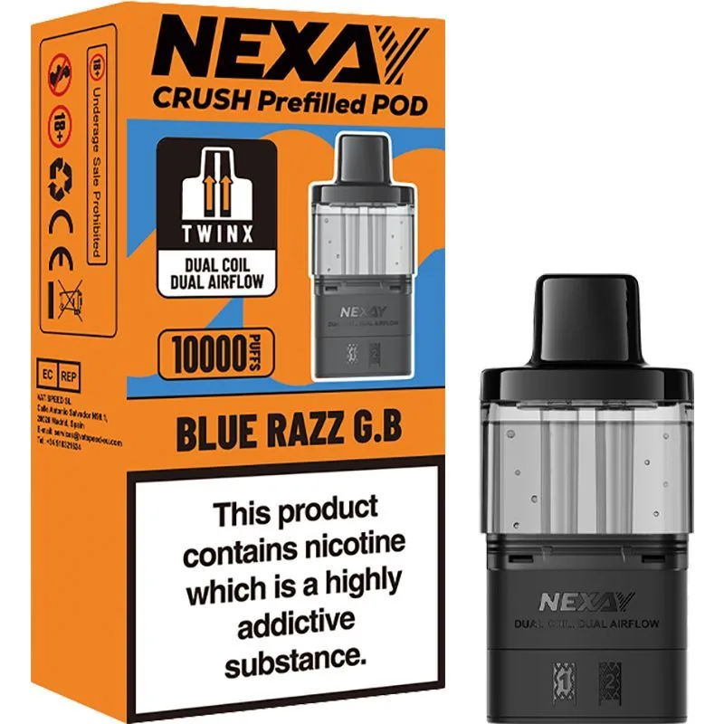 Blue razz GB Nexay Crush pod & refill by VOOPOO 10ml
