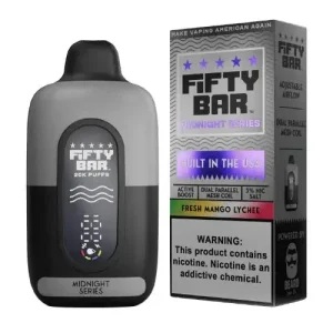 Fresh Mango Lychee - Fifty Bar Midnight Series 20k Disposable Vape