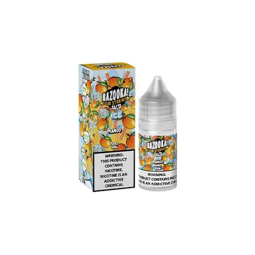 Mango Ice Sour Candy Salt By Bazooka Sour Straws Salt 30ML