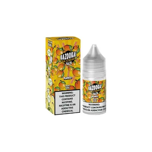 Mango Sour Candy Salt by Bazooka Sour Straws Salt 30ML
