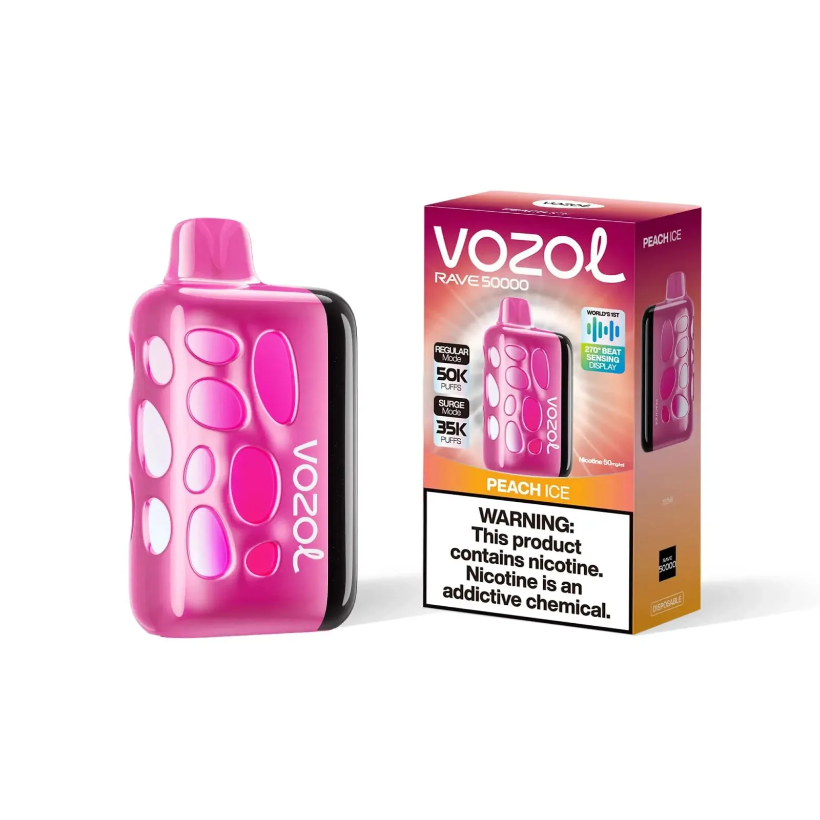 Peach Ice - Vozol Rave 50000 Disposable