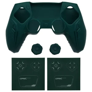 Playvital Dark Green Ps5 Controller Grip Cover Premium Silicone Cyber Mecha