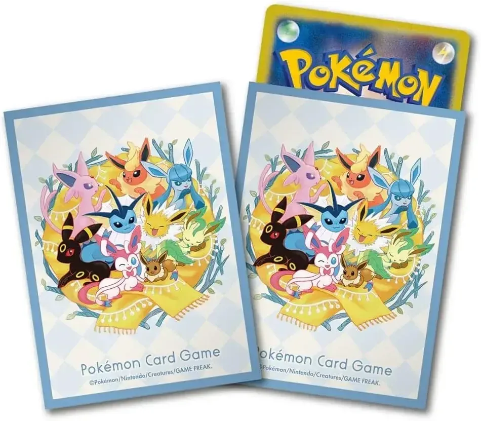 Pokemon Eeveelutions Card Game Deck Sleeves Green Design 64-Pack - Image 2