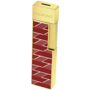 S.T. Dupont Twiggy Lighter - Burgundy Monogram & Gold