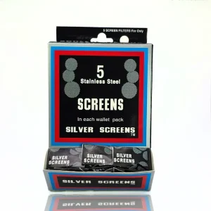 Silver Screens_ Stainless Steel_Tobacco Pipe Filters_5 Pack