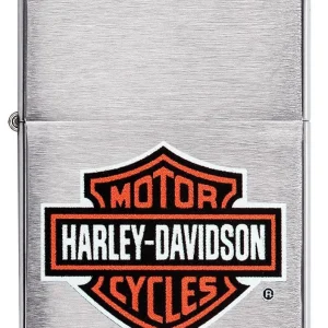 Zippo Lighter - Harley-Davidson® Black/Orange Logo