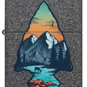 Zippo Lighter - Iron Stone Mountains Design